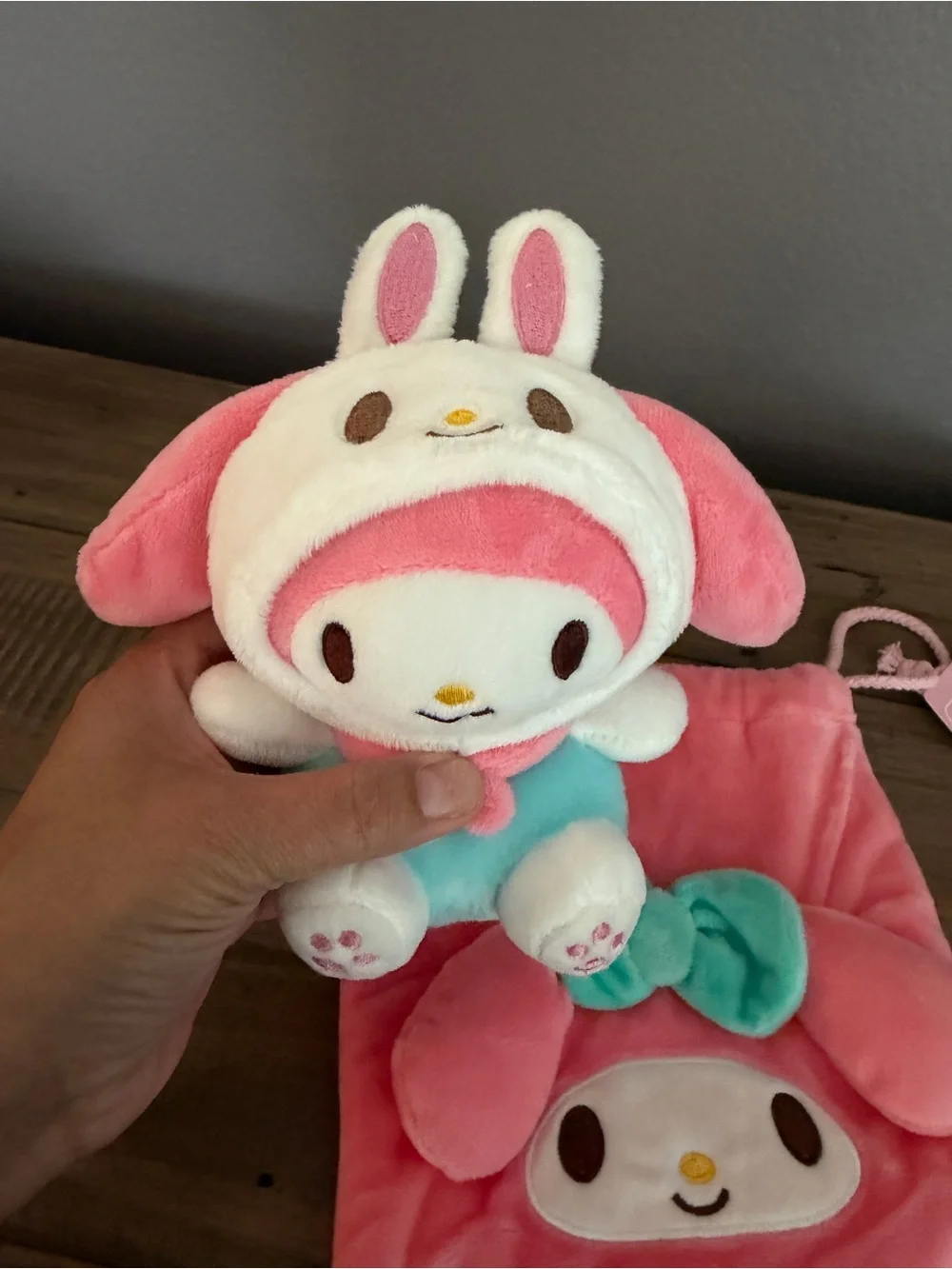 Sanrio My Melody Pink Plush Buddy and Bag Set NWT